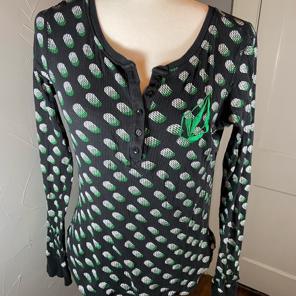 Vintage Volcom Women's Thermality Long Sleeve T-Shirt - Picture 1 of 5